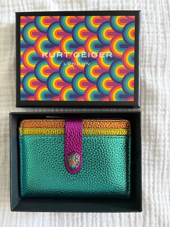 Kurt Geiger Handbags - Kurt Geiger Metallic Rainbow Card Holder